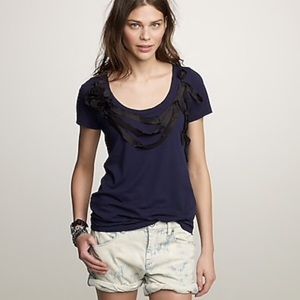 J.Crew Tissue Twisted Necklace Tee Sz XS